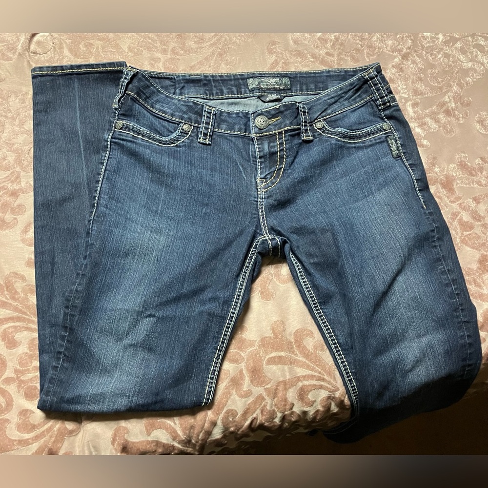 Silver Dark Wash Women’s Stretch jeggings